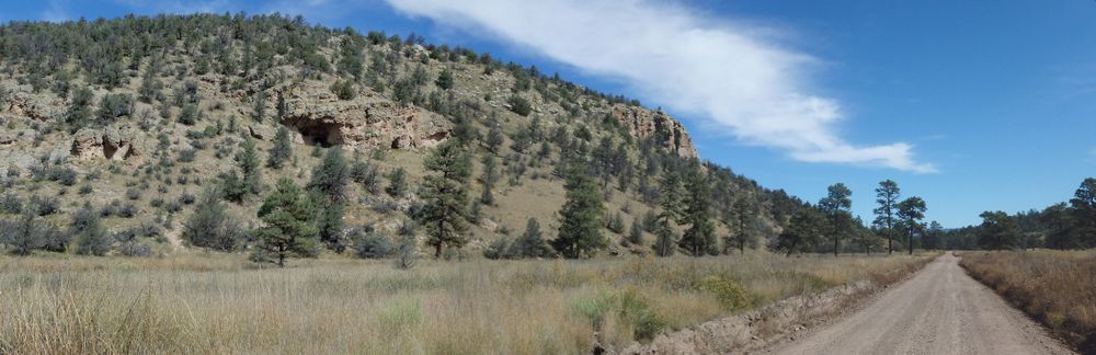 GDMBR: Cycling north on NF-28, La Jolla Canyon, Gila NF, NM.